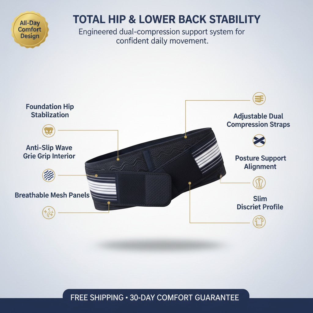 ReliefWave ™ The Complete Hip & Lower Back Wrap For Easier Walking & Standing