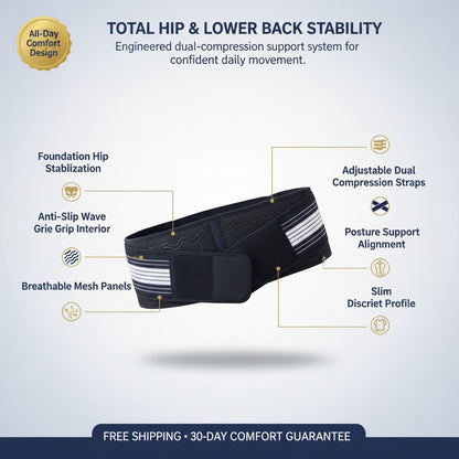 ReliefWave ™ The Complete Hip & Lower Back Wrap For Easier Walking & Standing